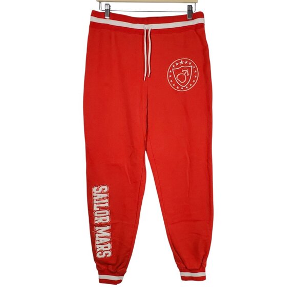 Boxlunch Sailor Moon Mars Sweatpants Women's M Red Varsity Embroidered Joggers - Picture 1 of 7